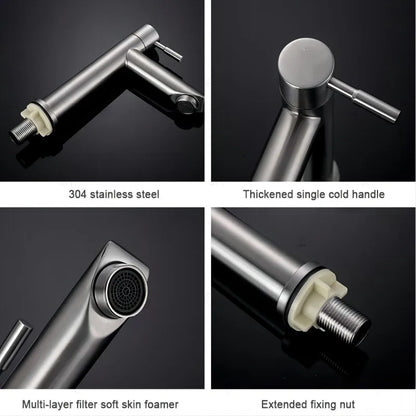 Modern Premium Stainless Steel Bathroom Sink Faucet