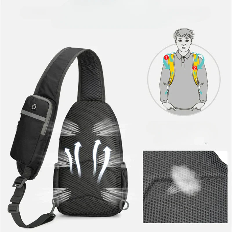 Waterproof Safety Backpack - Lightweight Crossbody Travel Bag