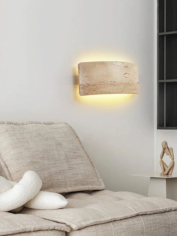 Simple Stone Wall Light Fixture