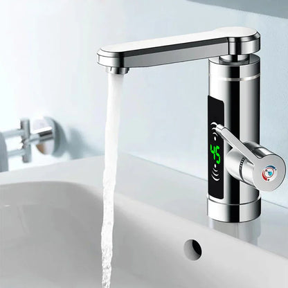 Instant Hot Water Kitchen Faucet - 360° Spin Stainless Steel