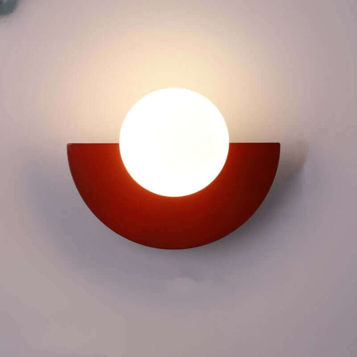 Metallic Half Moon Wall Light Lamp