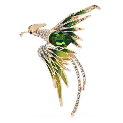 Vibrant Winged Phoenix Pin Badge