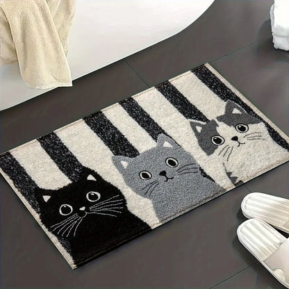 Colorful Cat Theme Rug | Soft & Waterproof Non-Slip Mat