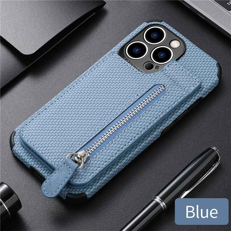 Fashionable Zipper Phone Wallet Case