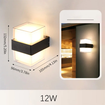 Outdoor Motion Sensor LED Wall Light 6W 12W Waterproof