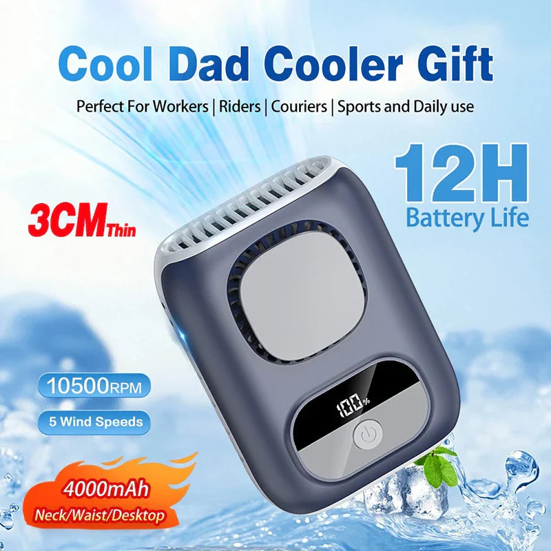 Compact Personal Waist Fan with LED Display