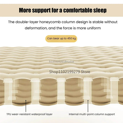 Lightweight Waterproof Camping Mattress with Pump & Connectors