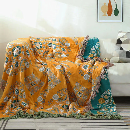 Soft Chic Cotton Throw Blanket