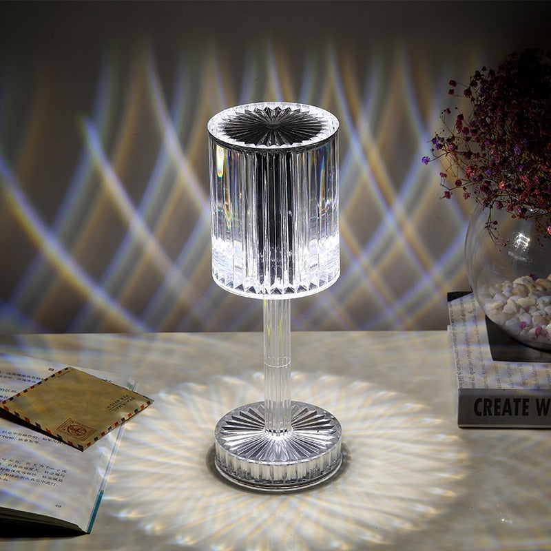 Luxury Crystal Glass Bedside Table Lamp