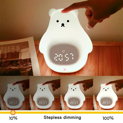 Kids Friendly LED Nightlight Alarm Clock