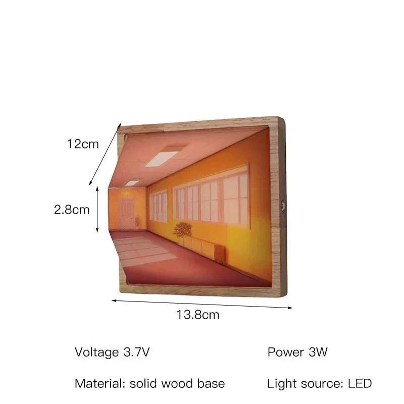 Stylish 3D LED Wall Lamp - Cool Home Decor Gift