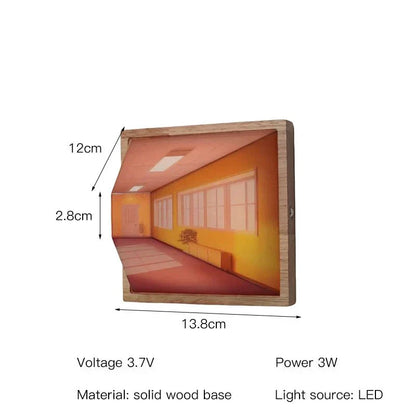 Stylish 3D LED Wall Lamp - Cool Home Decor Gift