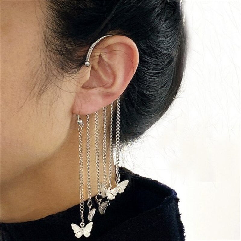 Beautiful Natural Butterfly Drop Earrings