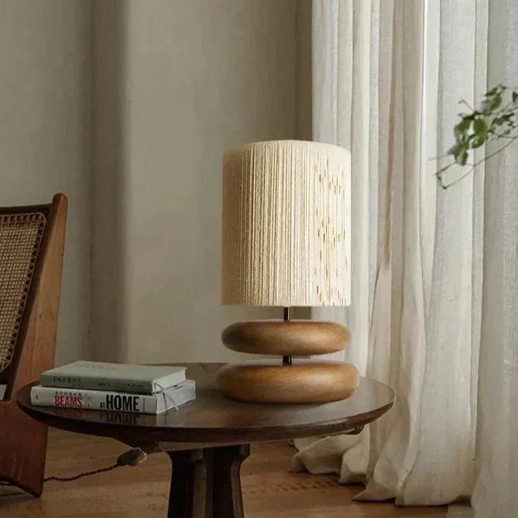 Warm Brown Wooden Table Lamp