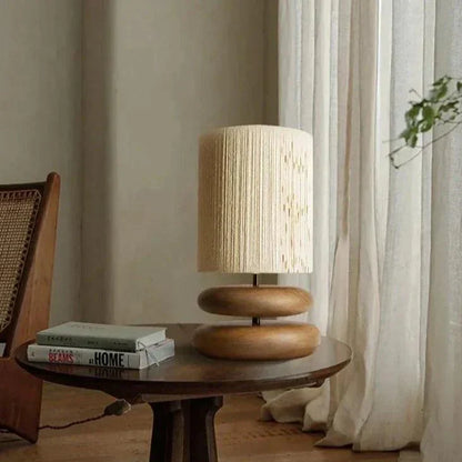Warm Brown Wooden Table Lamp