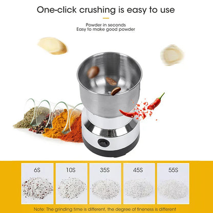 Compact Electric Grinder - 300ml Fine Mill for Food, Coffee, Spices