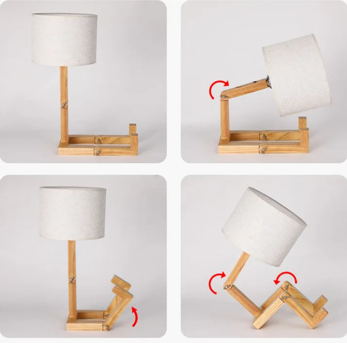 Fun Wooden Desk Lamp for Home Office