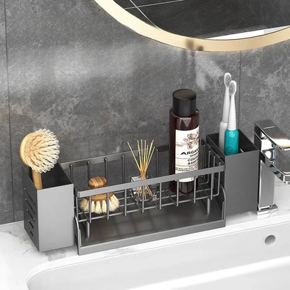 Space Saving Sink Caddy Shelf with Drainage
