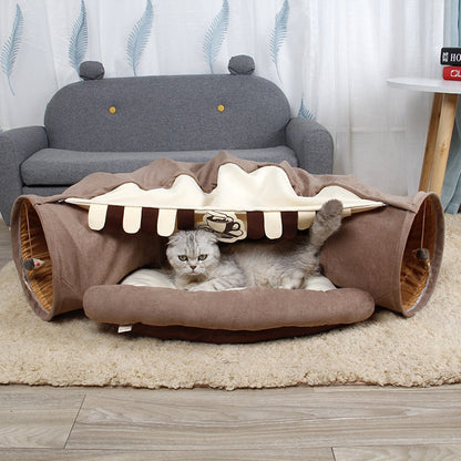 Fesara | Collapsible Pet Play Tunnel House Bed