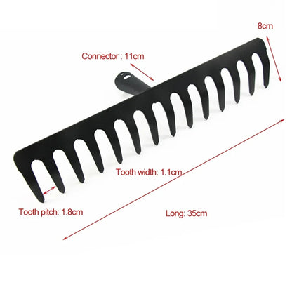Heavy Duty Stainless Steel Garden Rake with 14 Tines