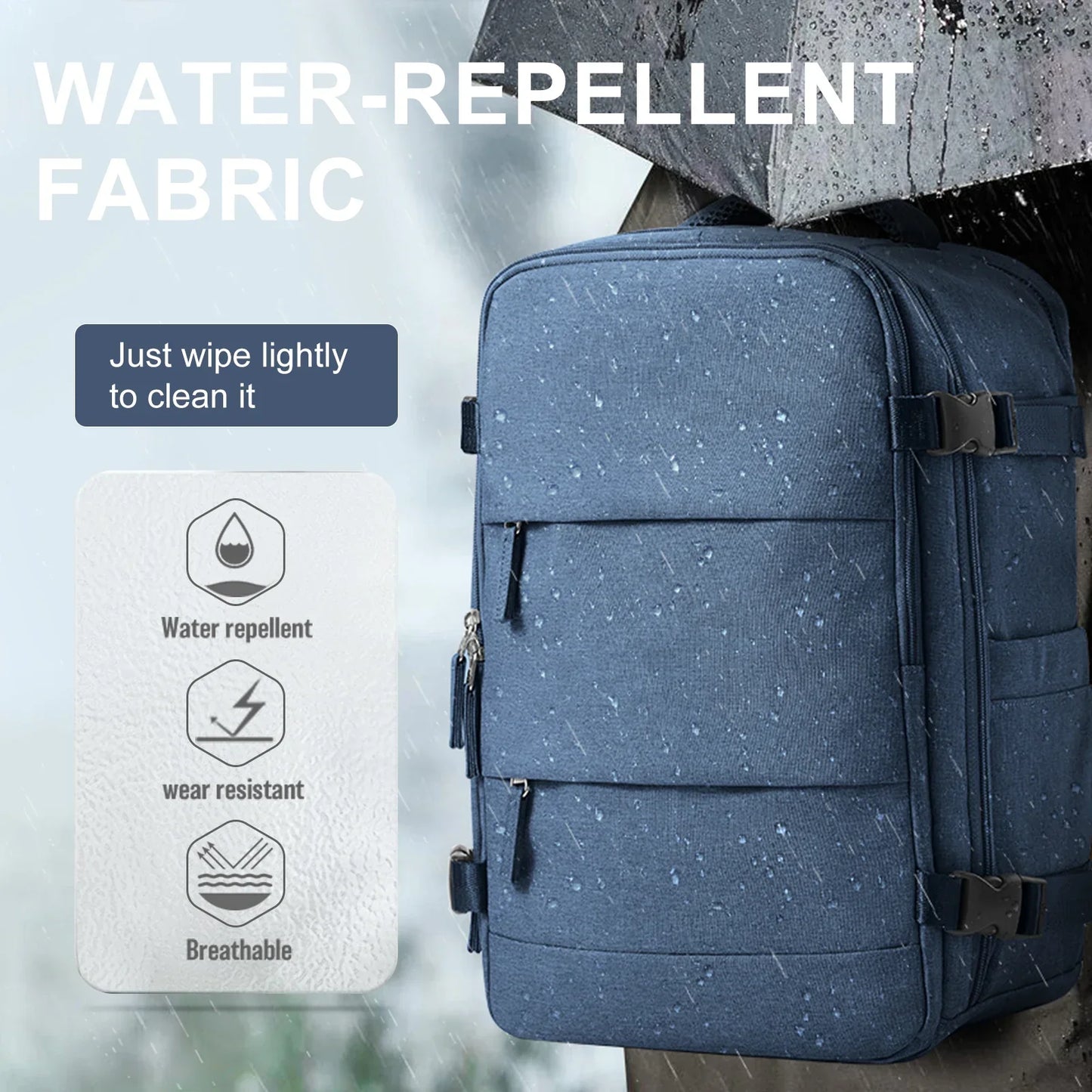 Waterproof Travel Backpack with Laptop Sleeve