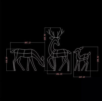 Bright LED Reindeer Yard Decoration