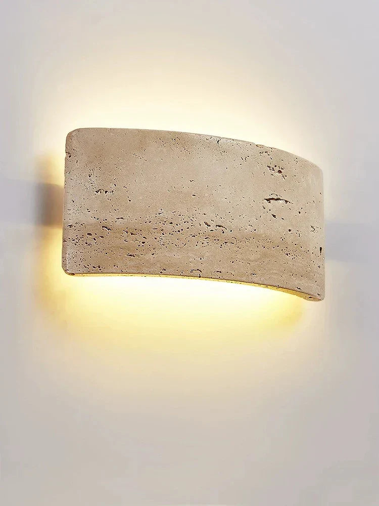 Simple Stone Wall Light Fixture
