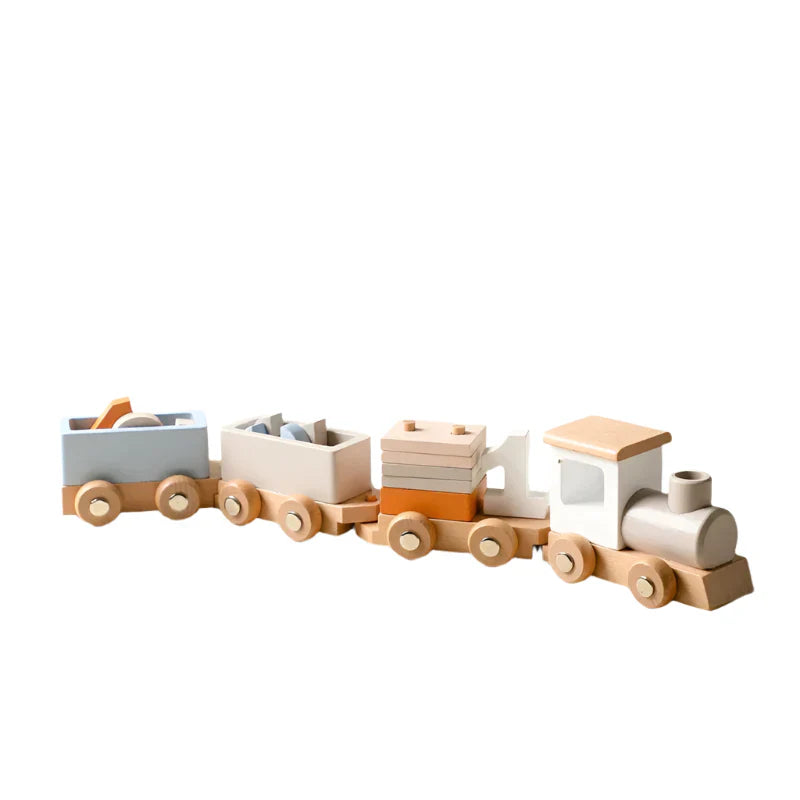 Fun Kids Wooden Birthday Train Decoration - Fesara