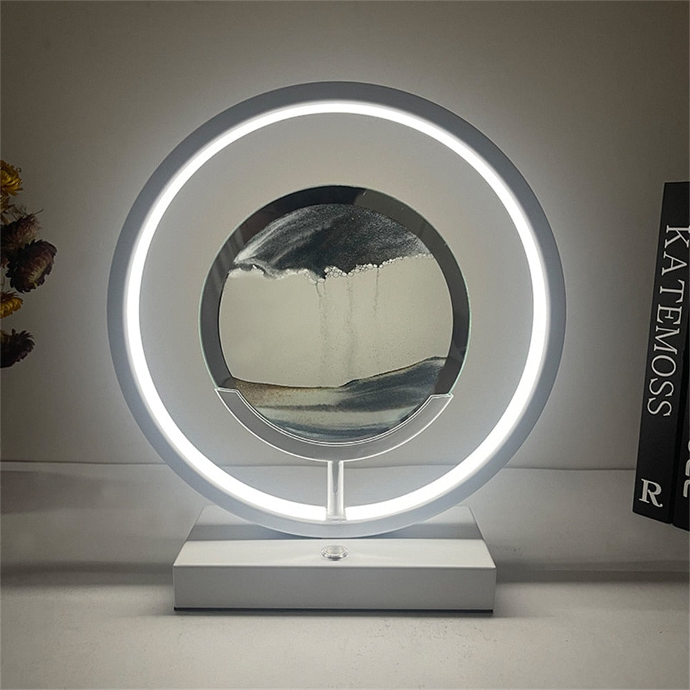 Colorful 3D LED Sand Water Table Lamp
