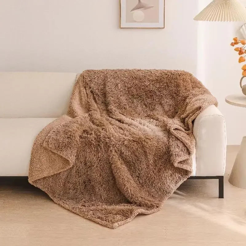 Soft Plush Throw Blanket Waterproof Microfiber