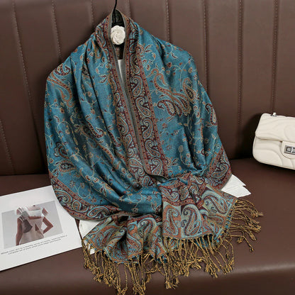 Soft Women's Cashmere Scarf Luxury Warm Print