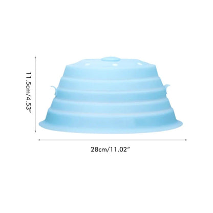 Space Saving Collapsible Microwave Lid and Heat Resistant Handle