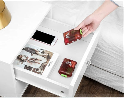 Portable Daily Pill Box Organizer