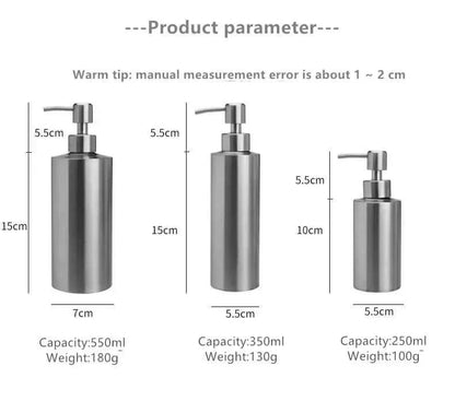 Luxury Stainless Steel Liquid Soap Dispenser