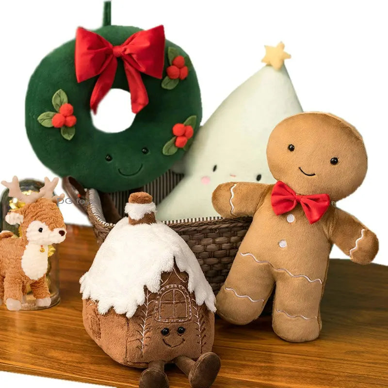 Soft Christmas Teddy – Cuddly Gingerbread Friend Plush Toy - Fesara