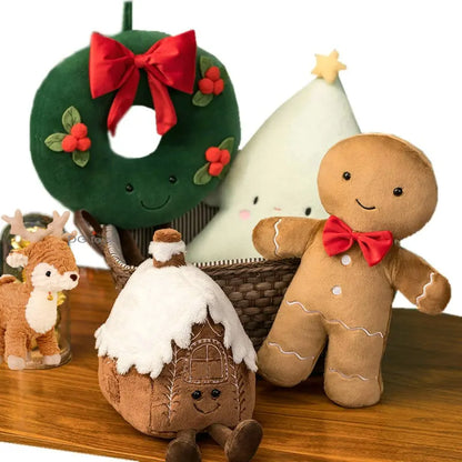 Soft Christmas Teddy – Cuddly Gingerbread Friend Plush Toy - Fesara