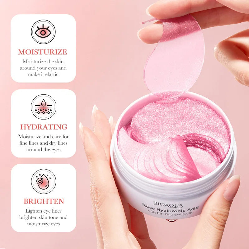 Plumping Rose Eye Mask for Hydrating & Smoothing Skin