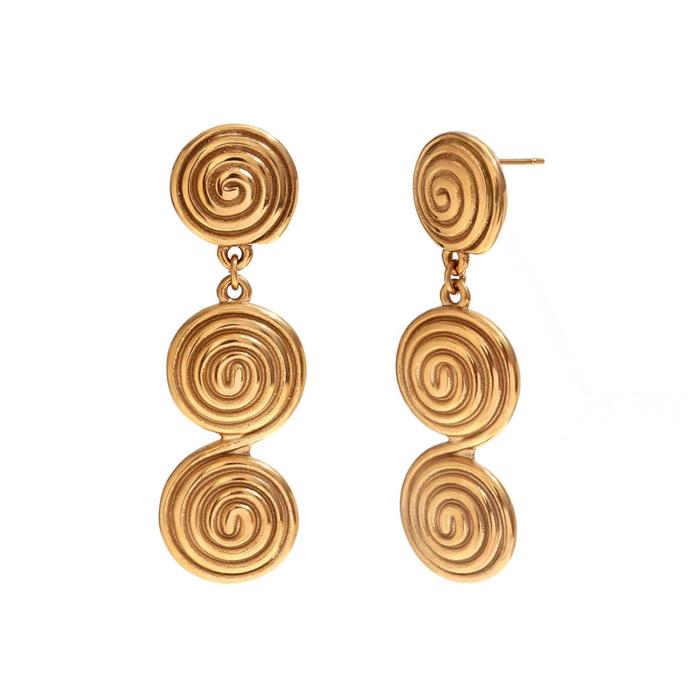 Stylish Drop Triple Tassel Earrings - Fesara