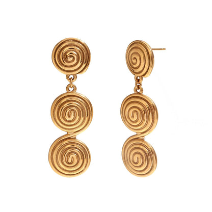 Stylish Drop Triple Tassel Earrings - Fesara