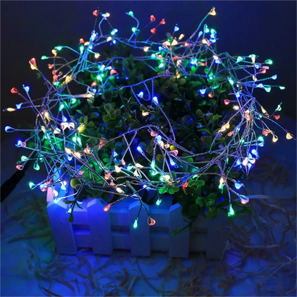 Colorful LED Fairy String Lights Waterproof 36m Silver Wire