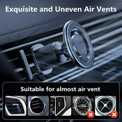 Magnetic Car Phone Mount with 360° Rotation and Strong Grip