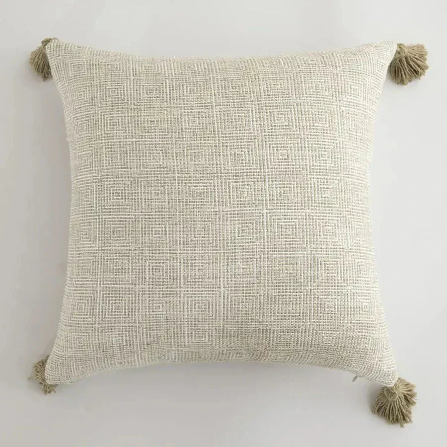 Stylish Home Decor Cushion Cover with Chic Tassels