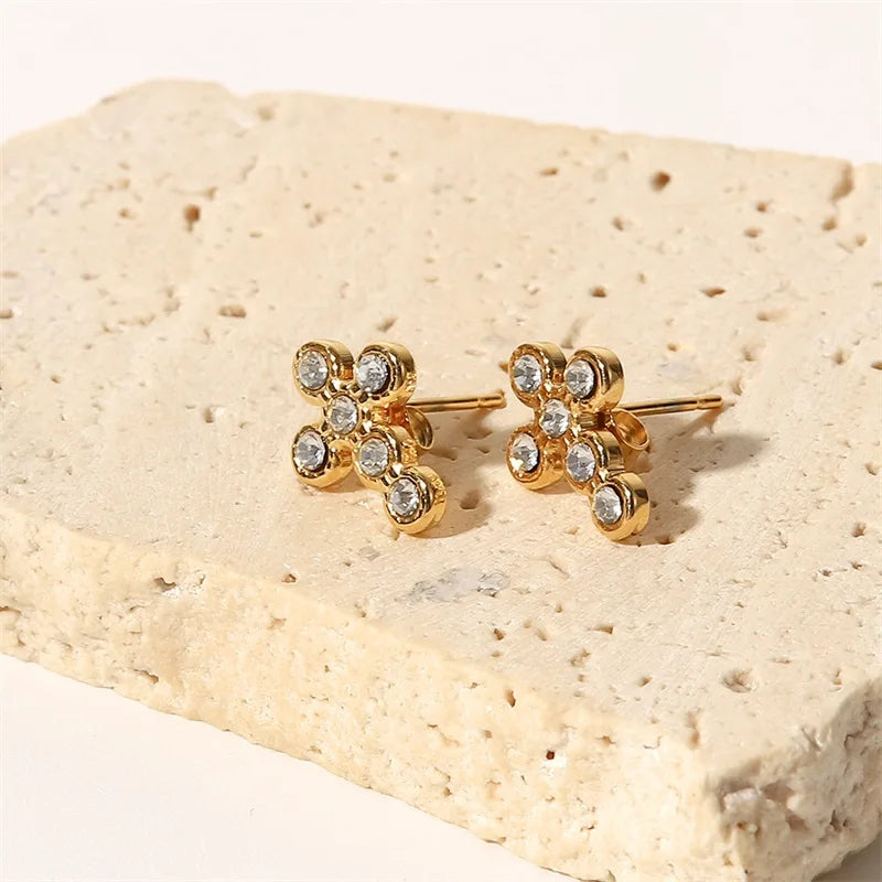 Delicate Silver Cross Earrings