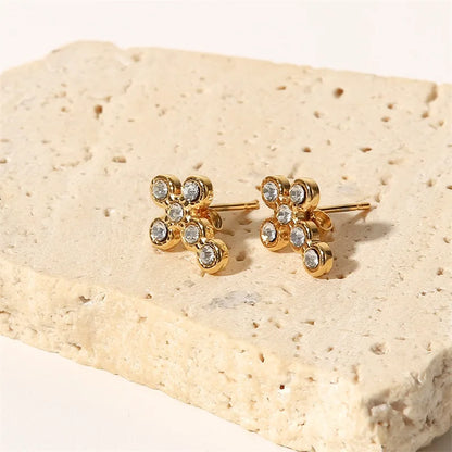 Delicate Silver Cross Earrings