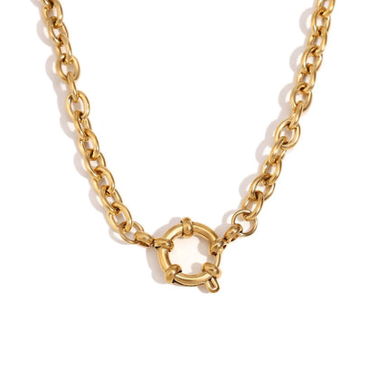 Luxury Gold Anchor Bar Necklace Chain