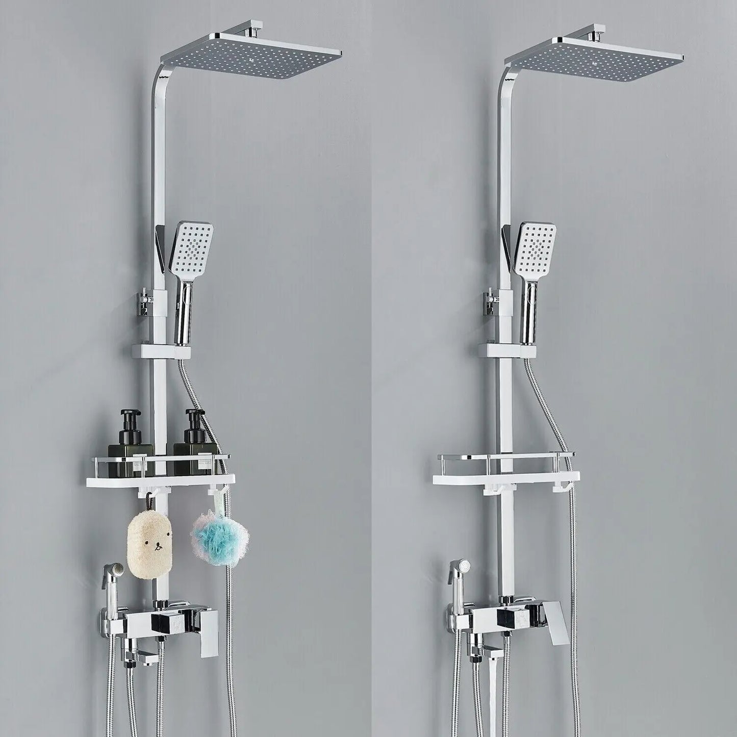 Premium 4-in-1 Shower Head Set with Brass Finish