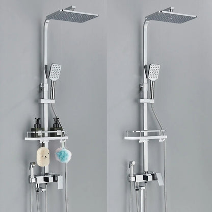 Premium 4-in-1 Shower Head Set with Brass Finish