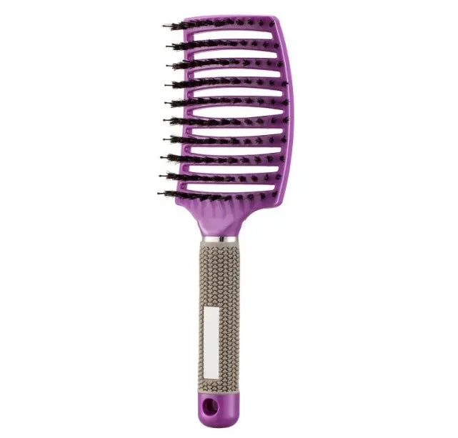 Gentle Detangle Hair Comb - Soft Bristle Brush