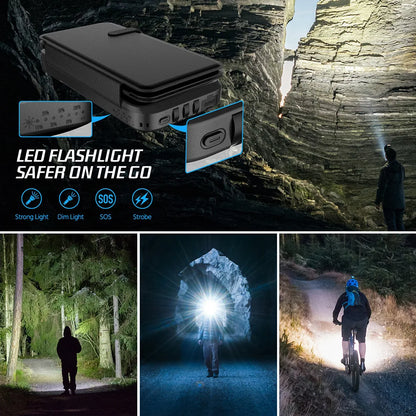 Portable Solar Power Bank 43800mAh Fast Charger