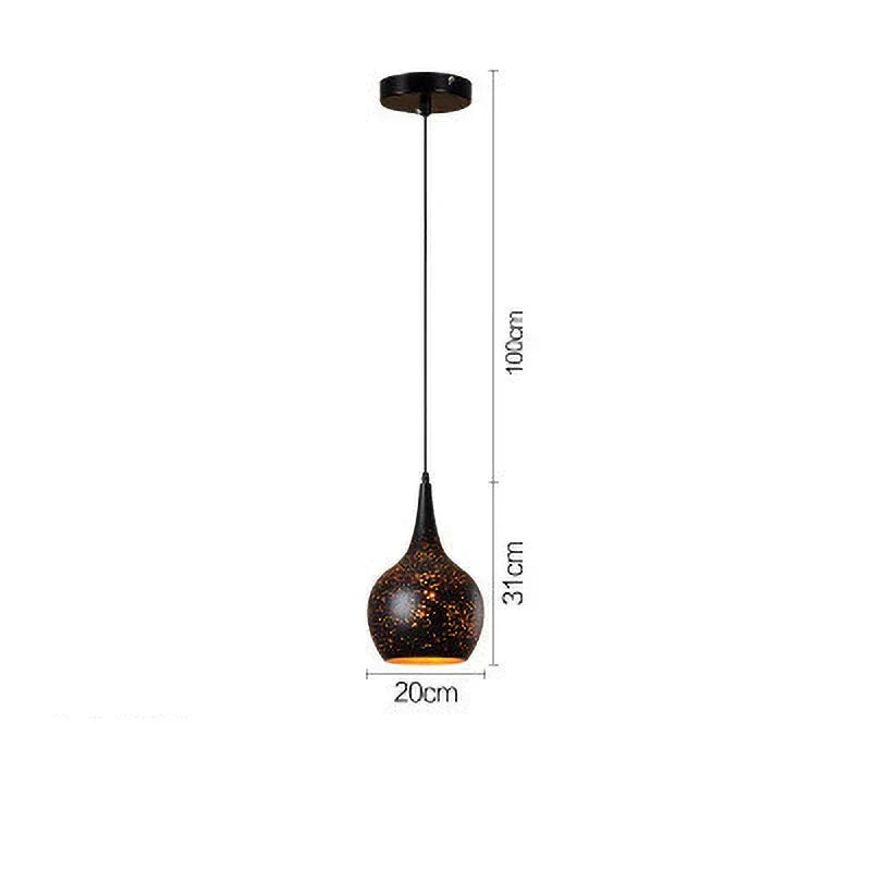 Rustic Metal Pendant Light in Classic Industrial Style